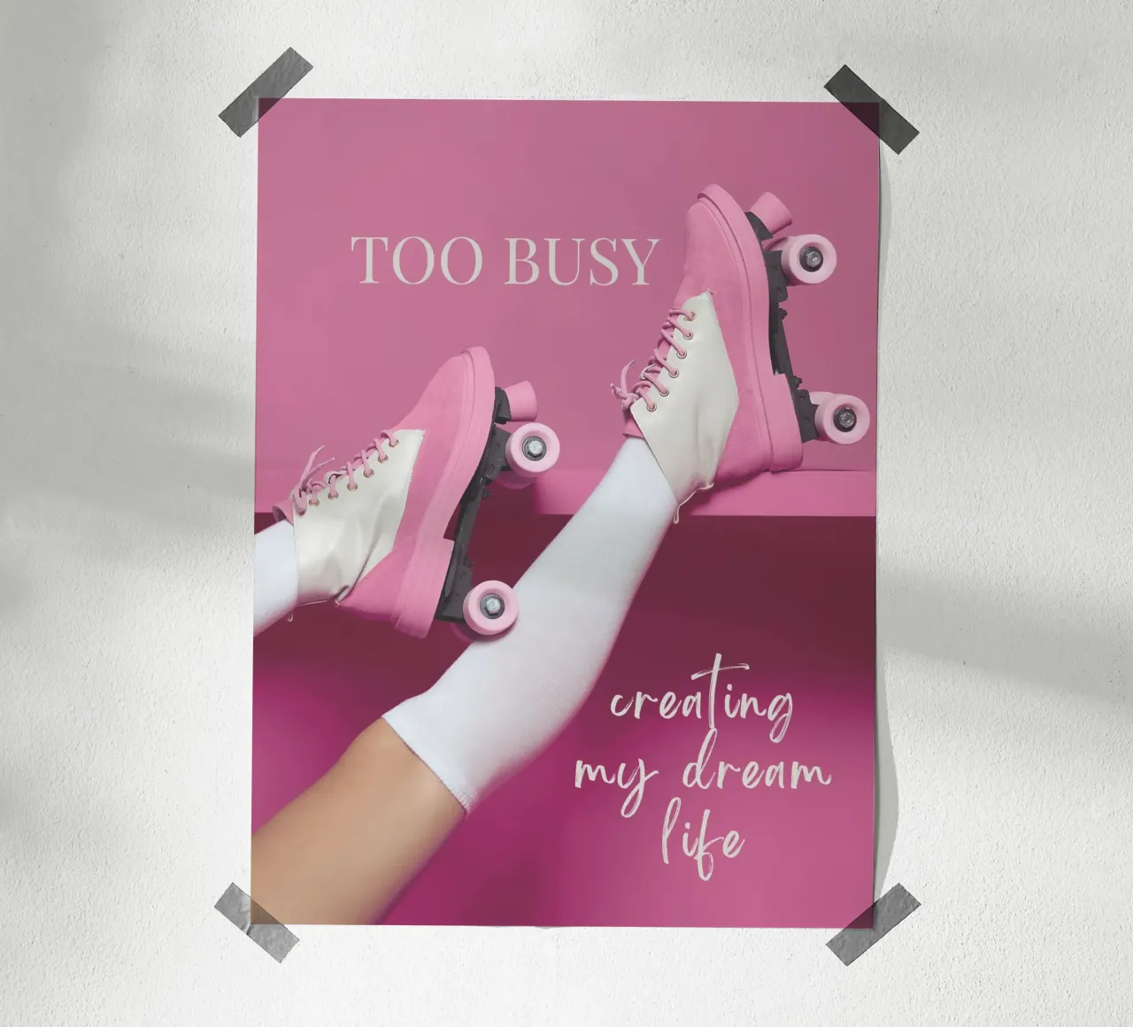 TROPPO IMPEGNATO a creare la mia vita da sogno II poster con telaio in alluminio da ArtDesign by KBK
