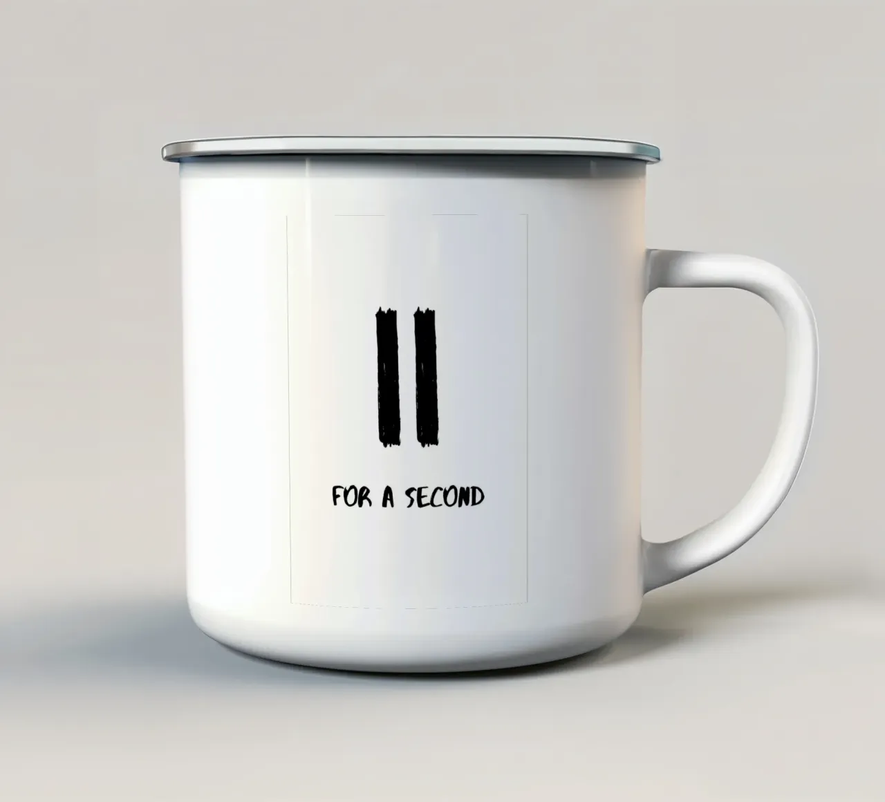 Pausa per un secondo tazza in smalto da ArtDesign by KBK