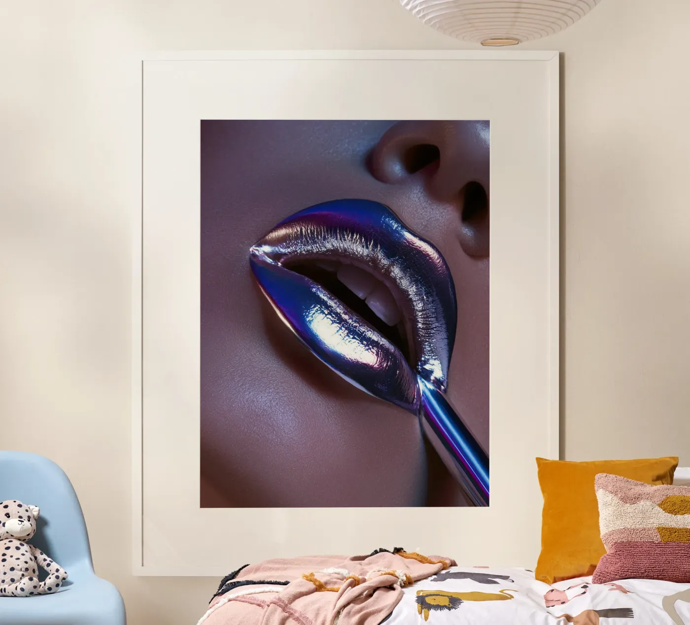 Liquid Chrome Lips poster da Palmera Studio