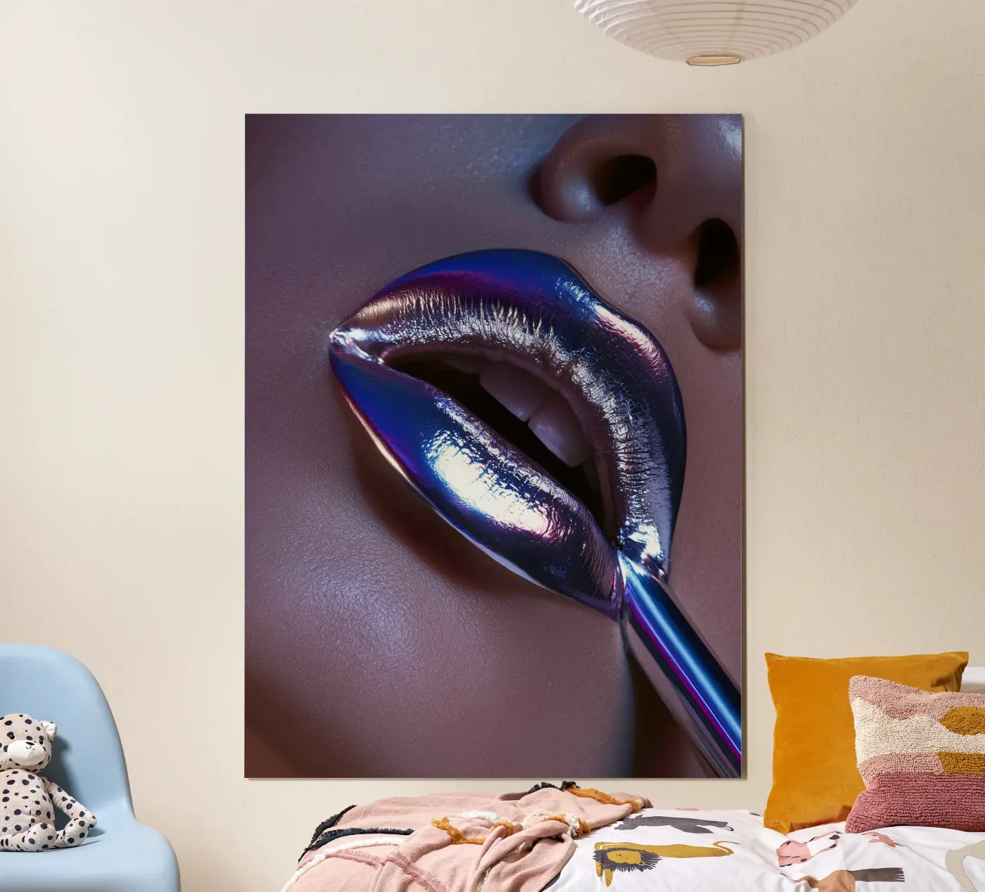 Liquid Chrome Lips poster da Palmera Studio