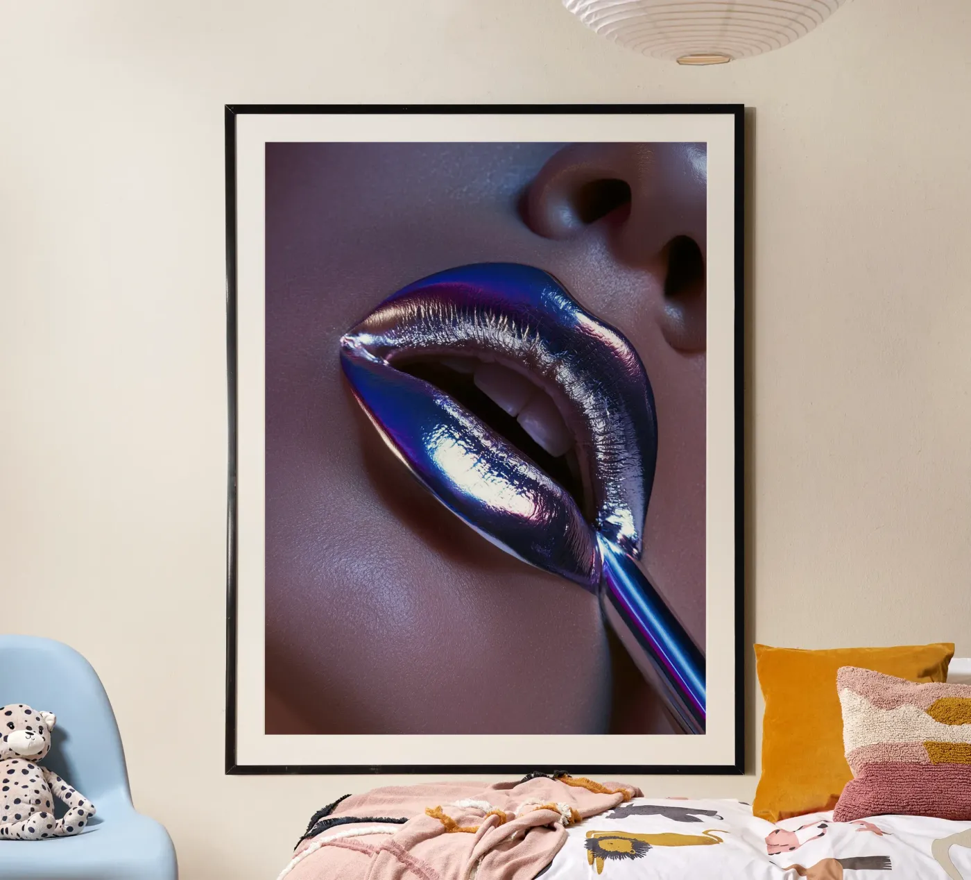 Liquid Chrome Lips poster da Palmera Studio
