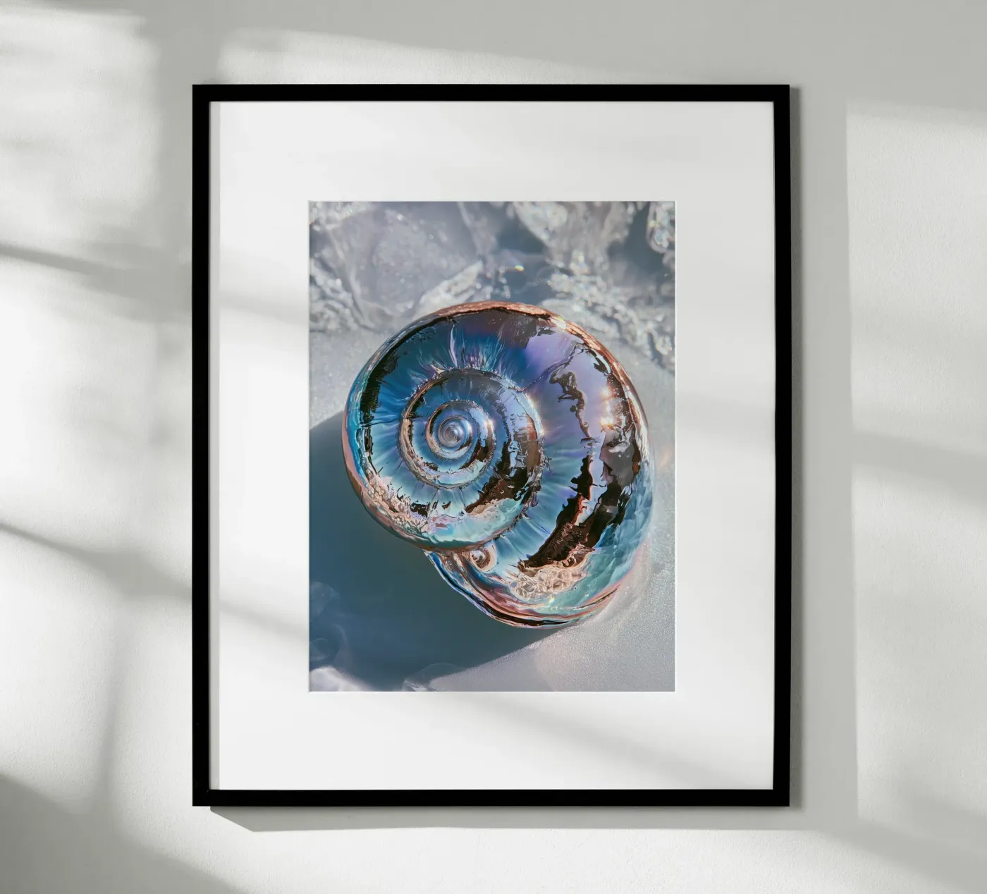 Liquid Chrome Seashell poster da Palmera Studio