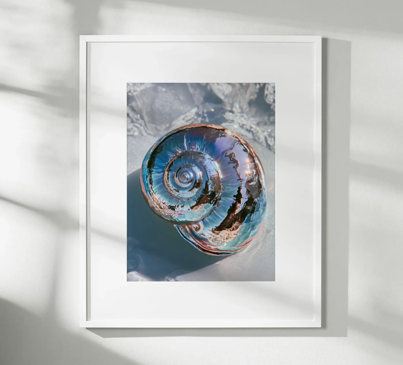 Liquid Chrome Seashell poster da Palmera Studio