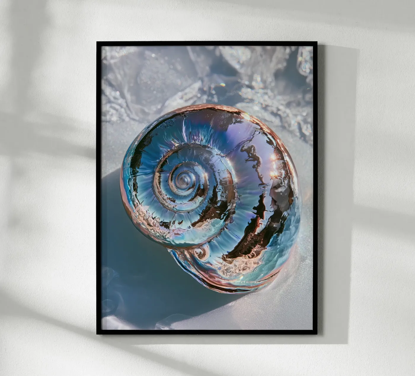 Liquid Chrome Seashell poster da Palmera Studio