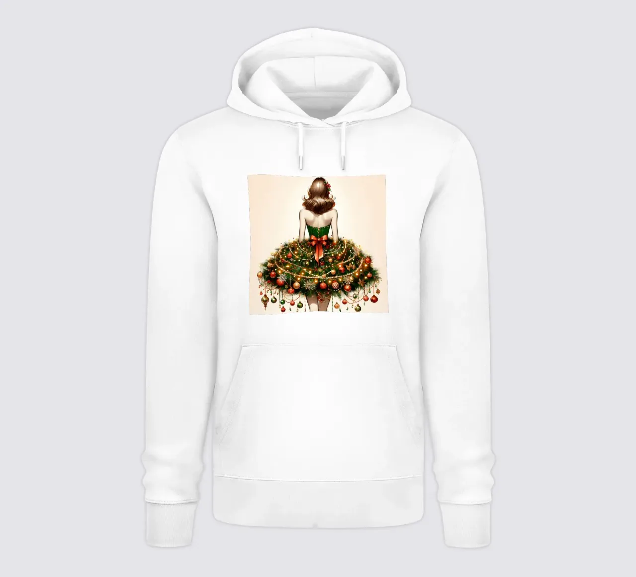 Abito con albero di Natale felpa con cappuccio da ARTOMATIC