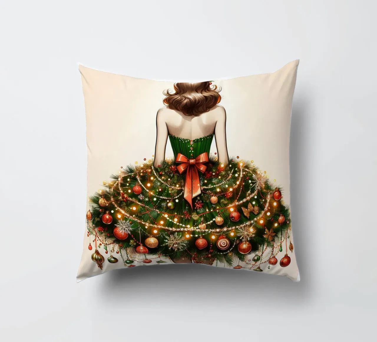 Abito con albero di Natale cuscino da ARTOMATIC