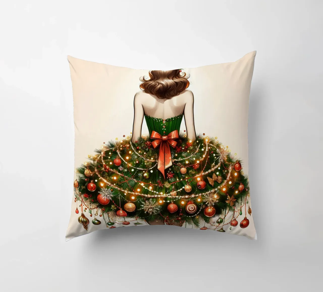 Abito con albero di Natale cuscino da ARTOMATIC