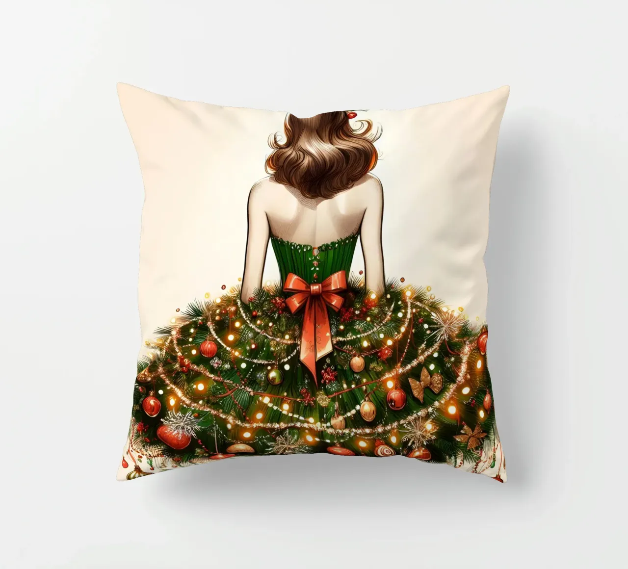 Abito con albero di Natale cuscino da ARTOMATIC