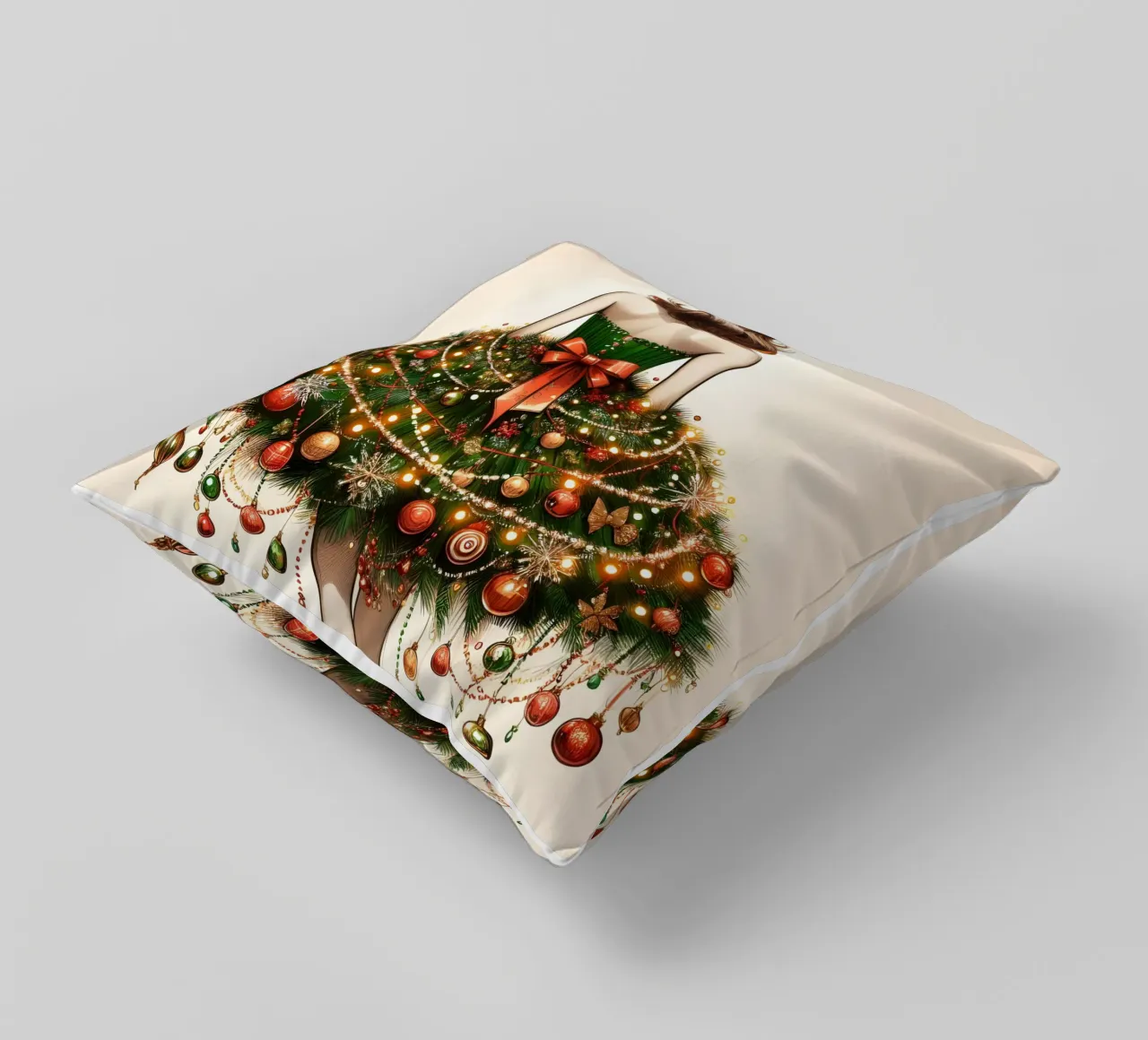 Abito con albero di Natale cuscino da ARTOMATIC