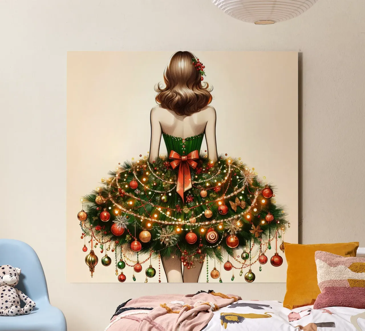 Abito con albero di Natale alluminio dibond da ARTOMATIC