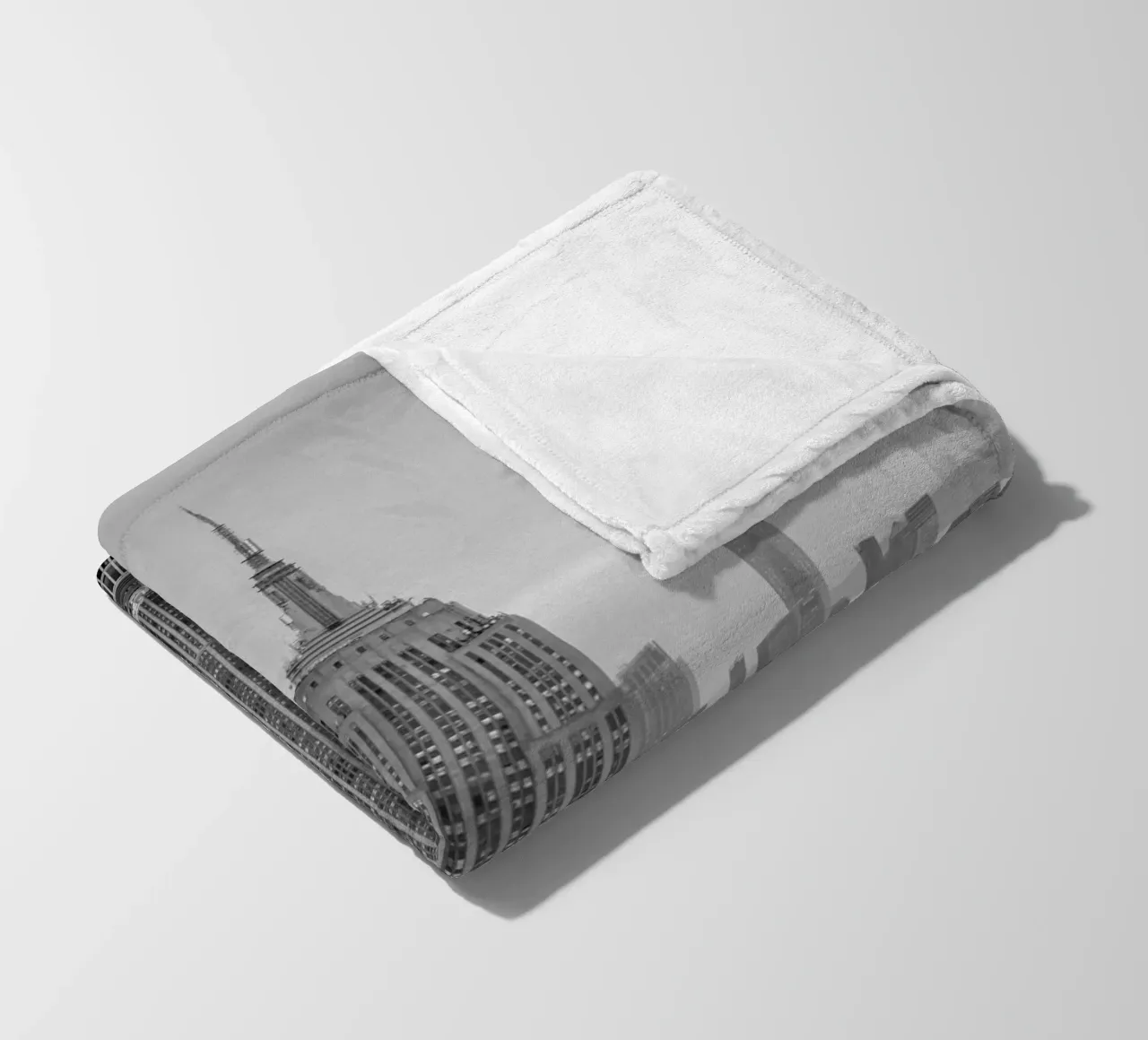 New York City Skyline - Empire State Building, Manhattan fleece blanket by Bold and Retro