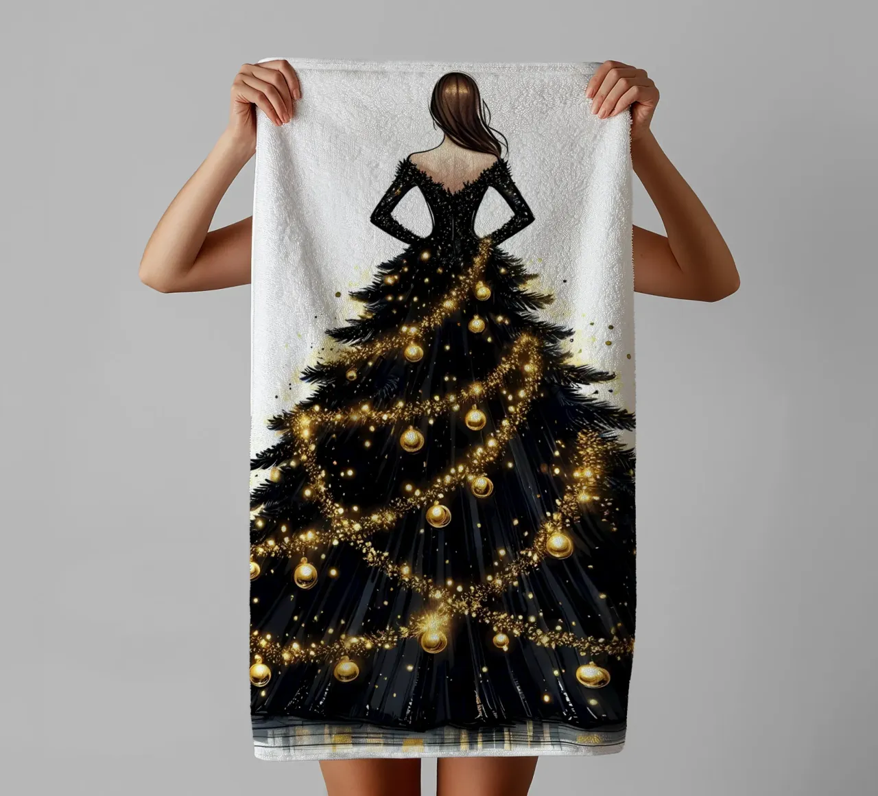 Christmas Tree towel by ARTOMATIC