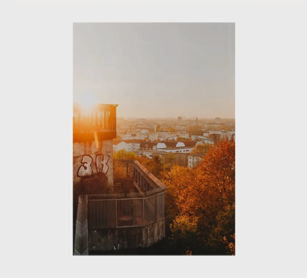 Sunset Berlin - view in autumn notebook by Bold and Retro