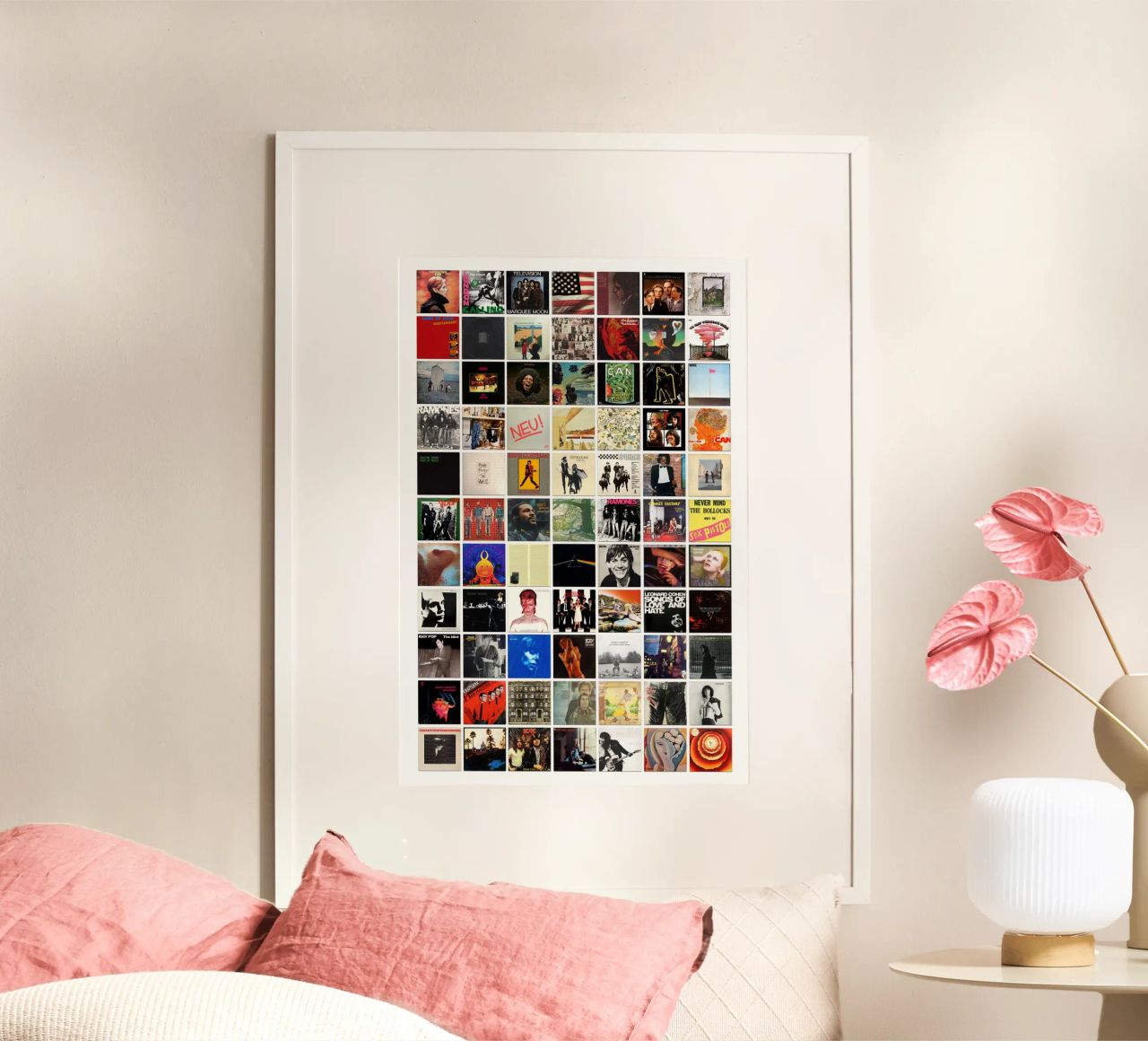Greatest Albums of the 1970s - Best '70s Music Vinyl Print Poster von MrMustardPrints