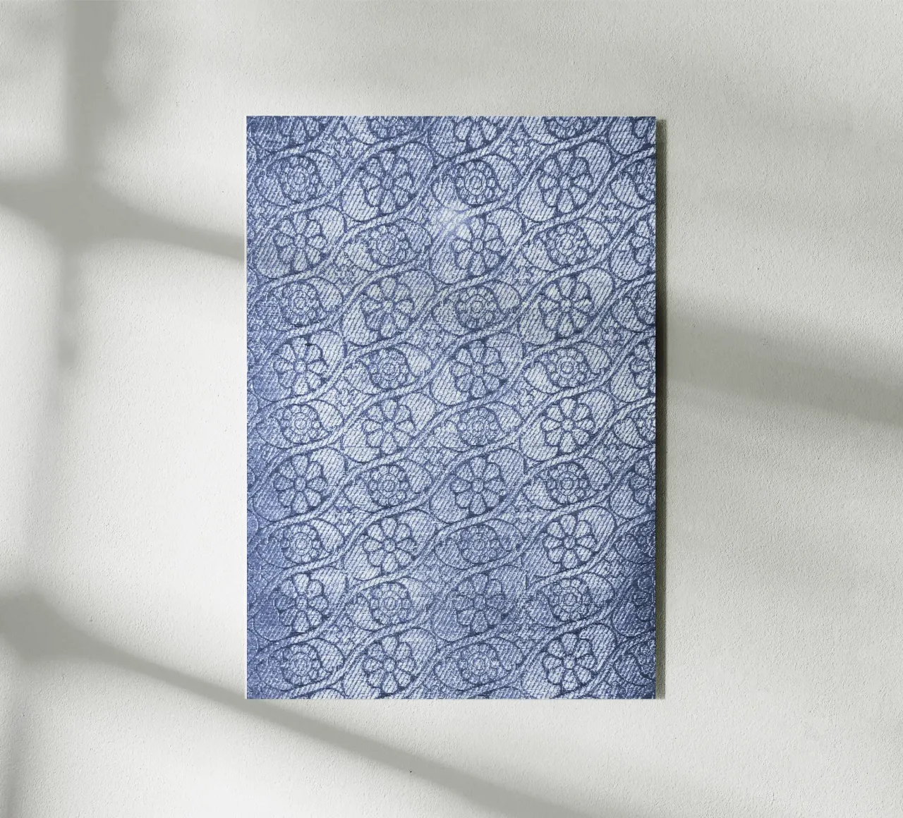 Tissu antique bleu à fleurs panneau forex de Lisa Jureczko Arts Illustration
