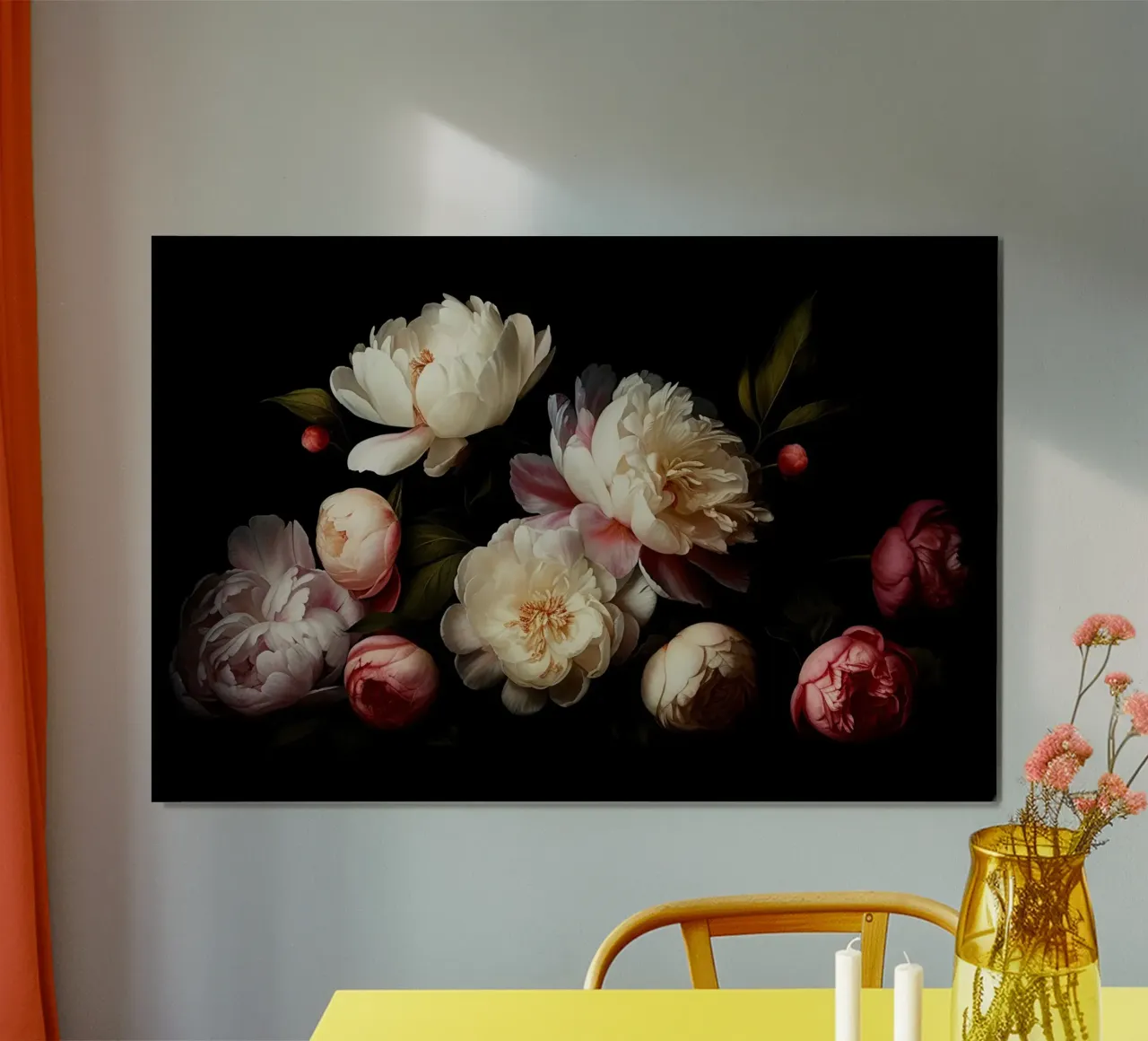 Vibrazioni vittoriane Giardino di peonie vintage poster con telaio in legno da Flower Garden - Uta Naumann