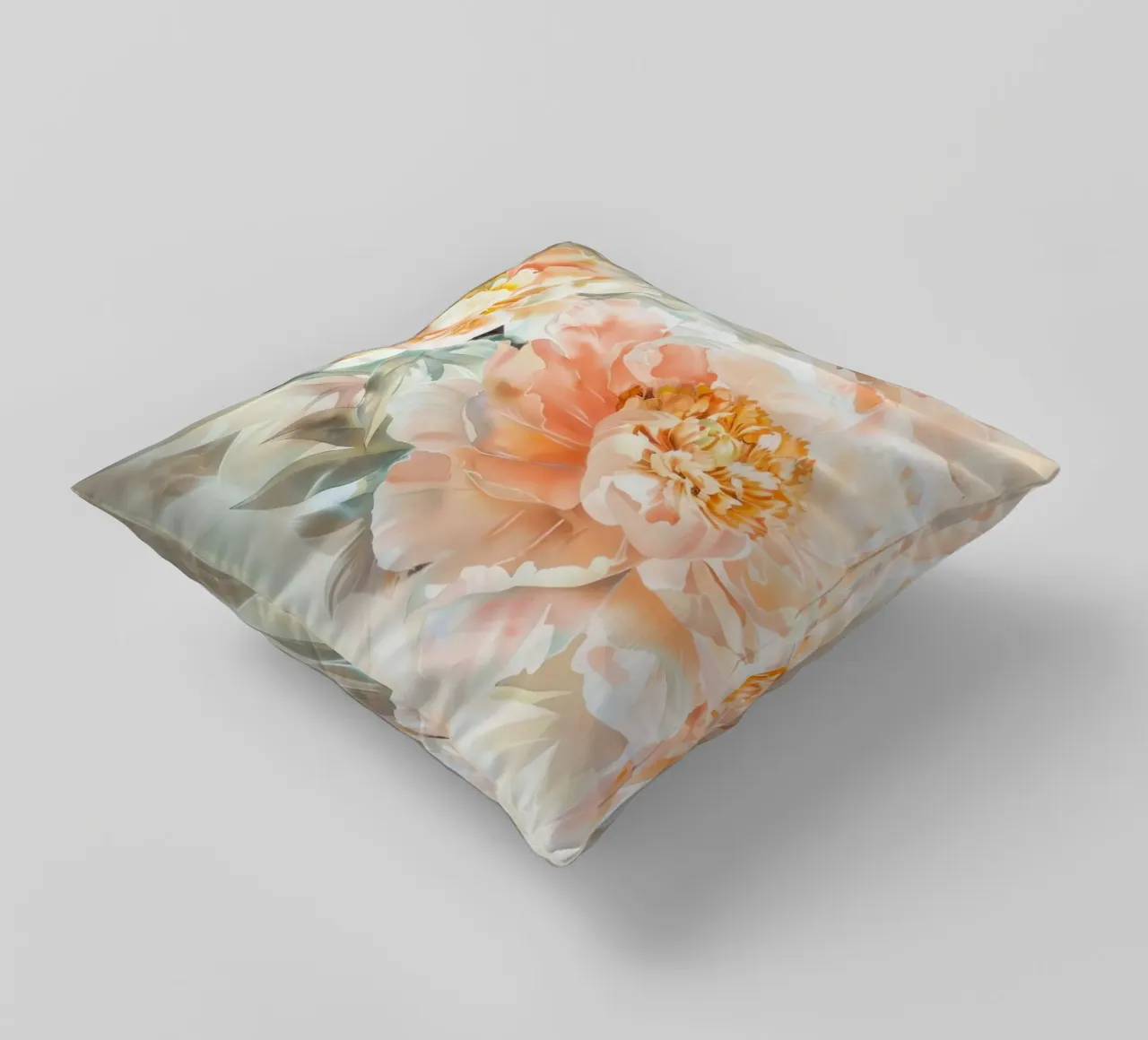 Peach Soft Velvet Peonie Spring Garden cuscino da Flower Garden - Uta Naumann