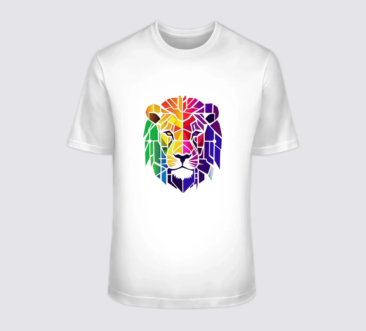 Abstrakter Regenbogen Löwe T-Shirt von Autofocus