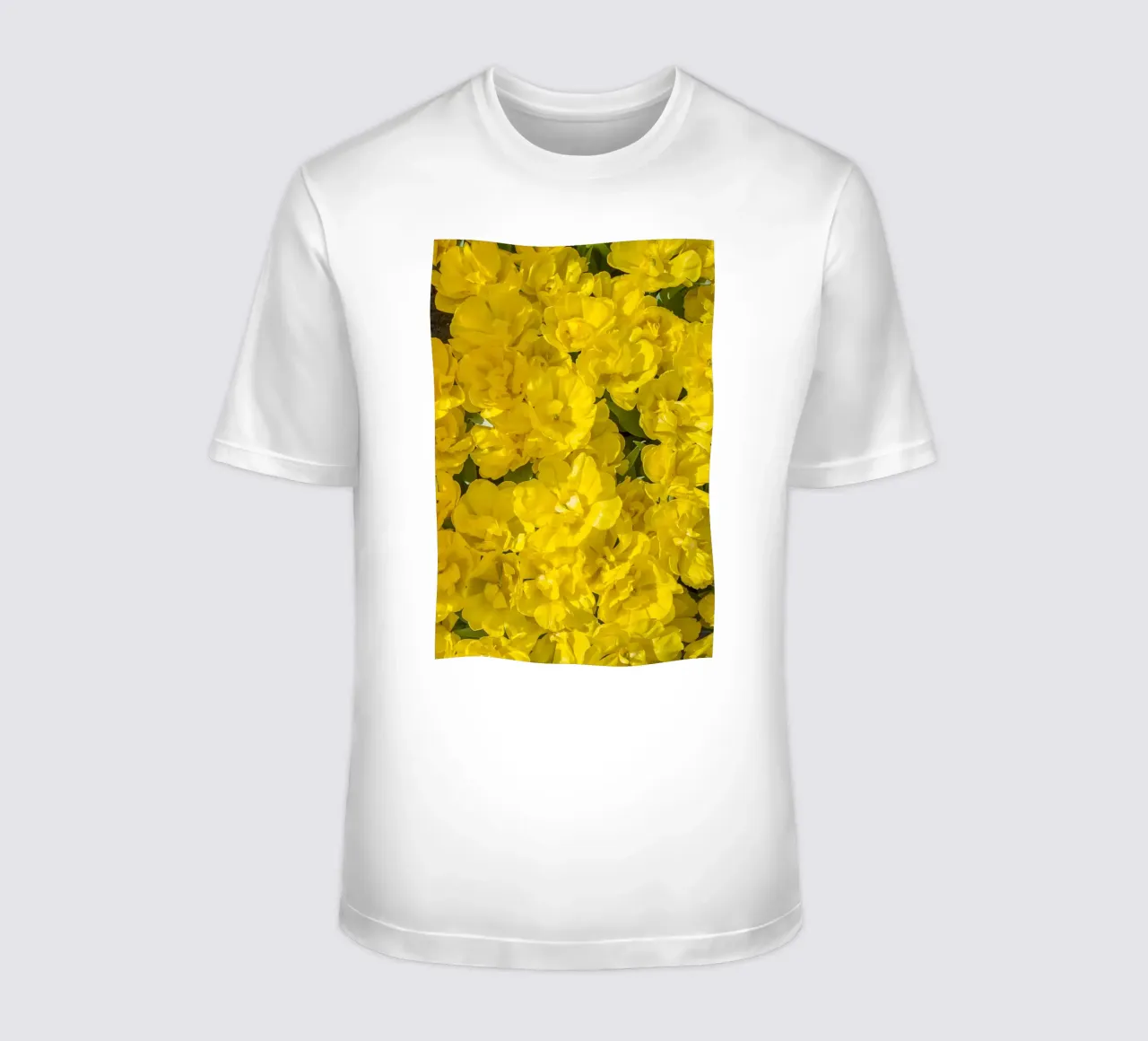A Burst of Sunshine: Yellow Tulips t-shirt by Curious Collections by Marielle Leenders