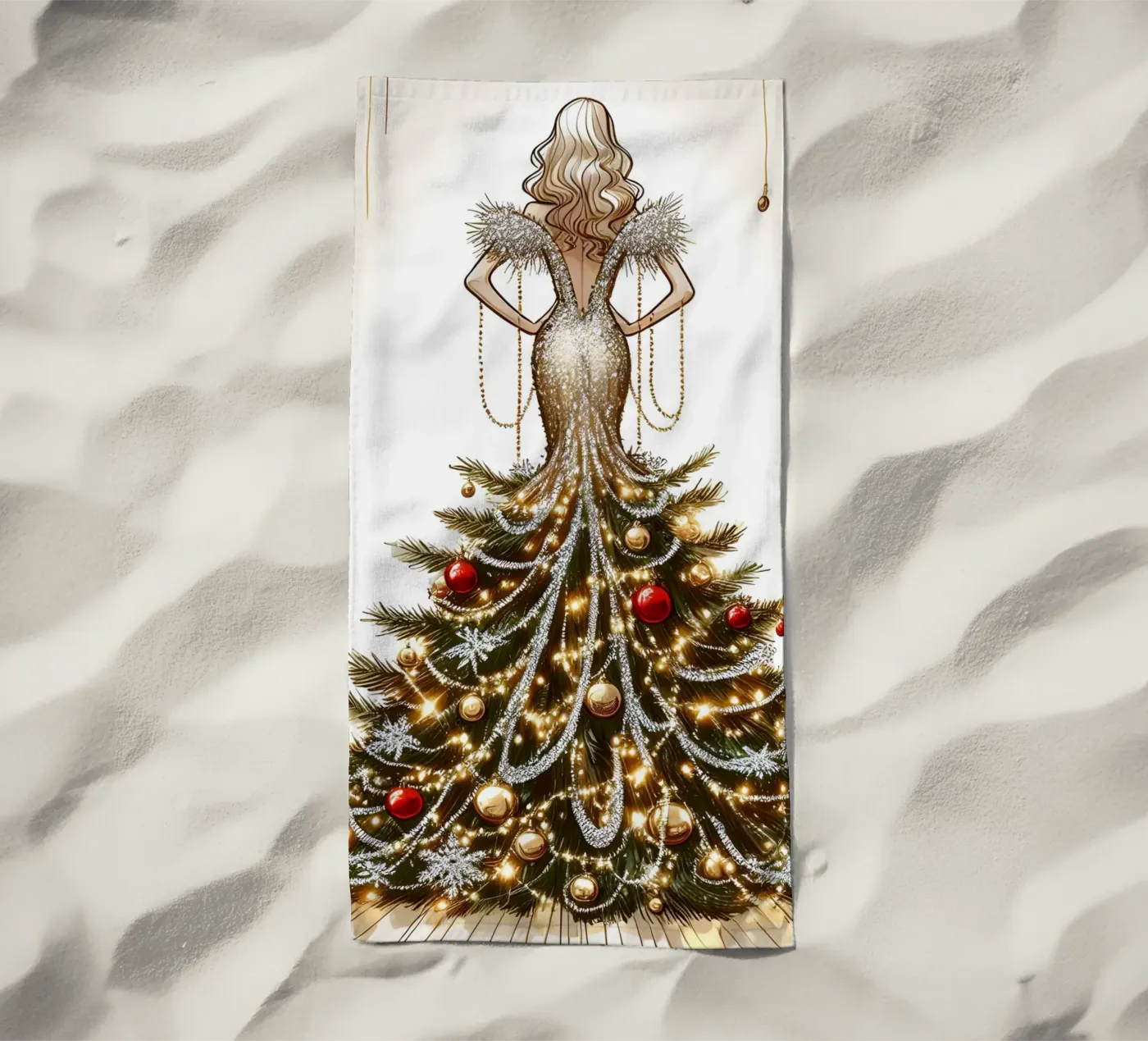 Christmas strandhanddoek van ARTOMATIC