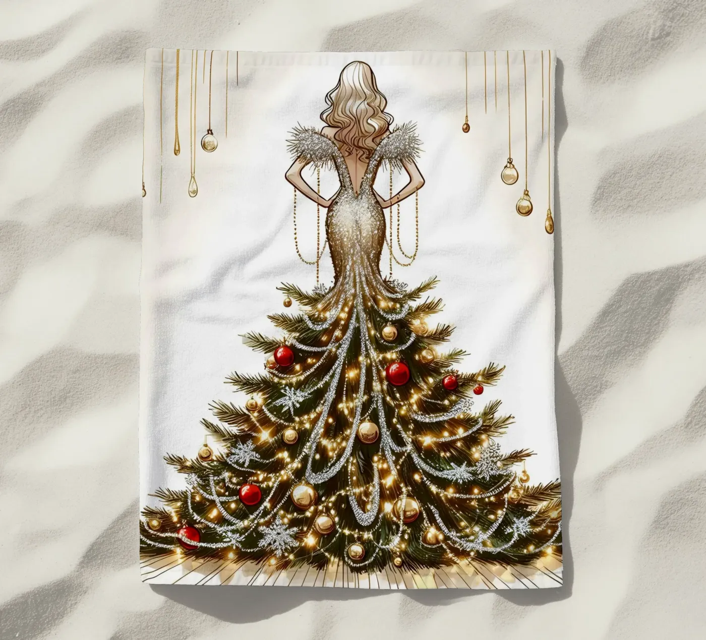 Christmas strandhanddoek van ARTOMATIC