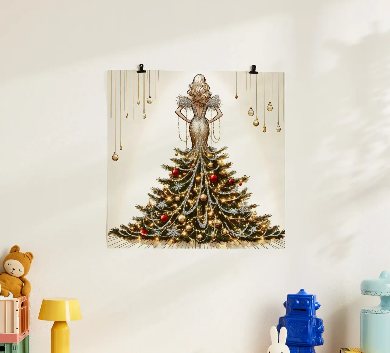 Natale poster con telaio in plastica da ARTOMATIC