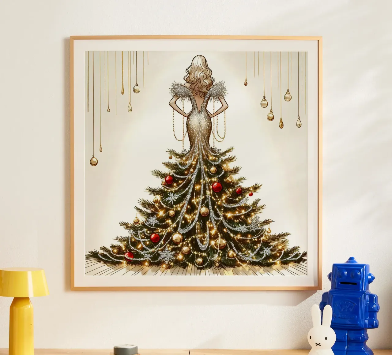 Natale poster con telaio in plastica da ARTOMATIC