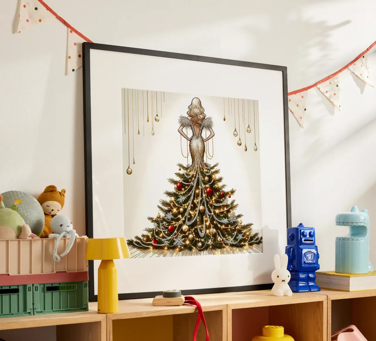 Natale poster con telaio in plastica da ARTOMATIC
