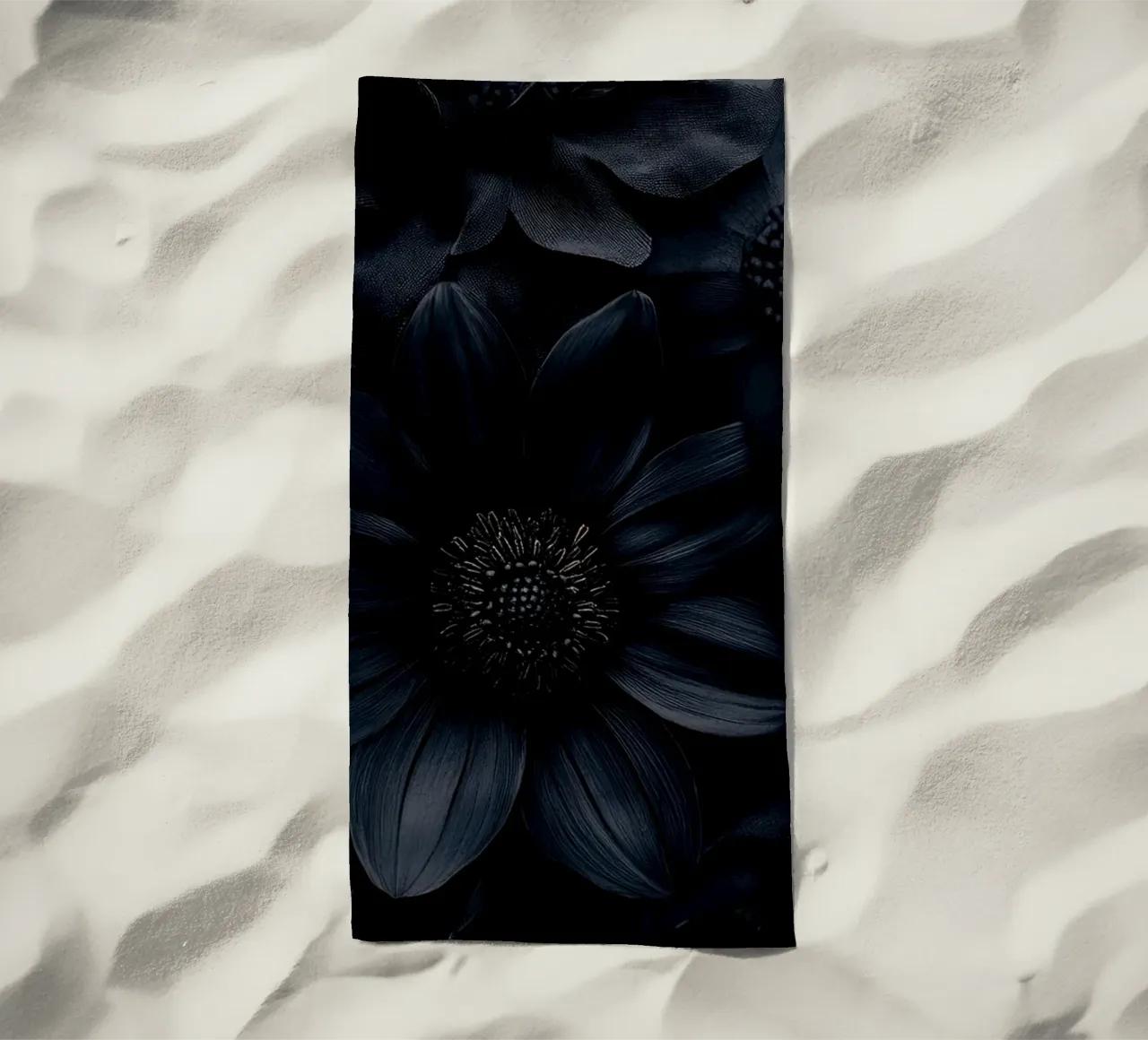 Gotico Vintage Nero Moody Dahlia Fiori telo mare da Flower Garden - Uta Naumann