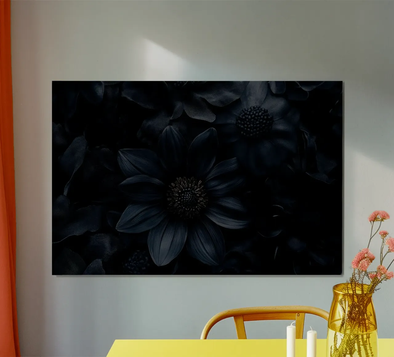 Gotico Vintage Nero Moody Dahlia Fiori carta hahnemühle da Flower Garden - Uta Naumann