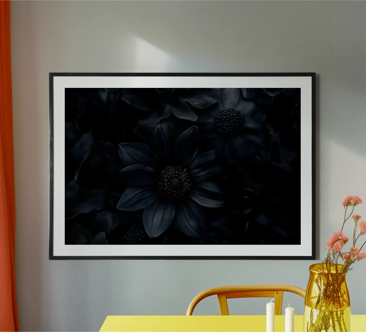 Gotico Vintage Nero Moody Dahlia Fiori carta hahnemühle da Flower Garden - Uta Naumann