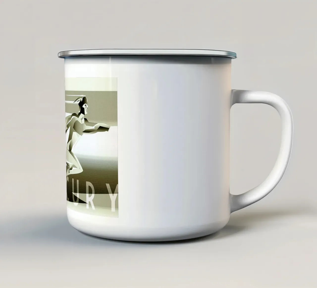 Mercury Emaille Tasse von Rodolfo Reyes