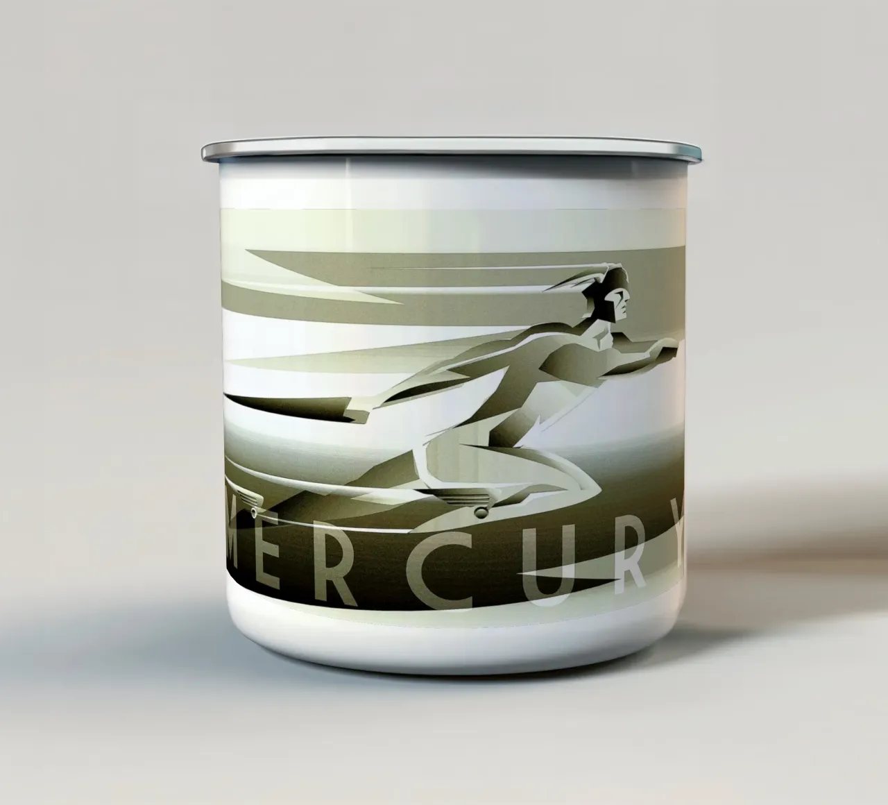 Mercury Emaille Tasse von Rodolfo Reyes