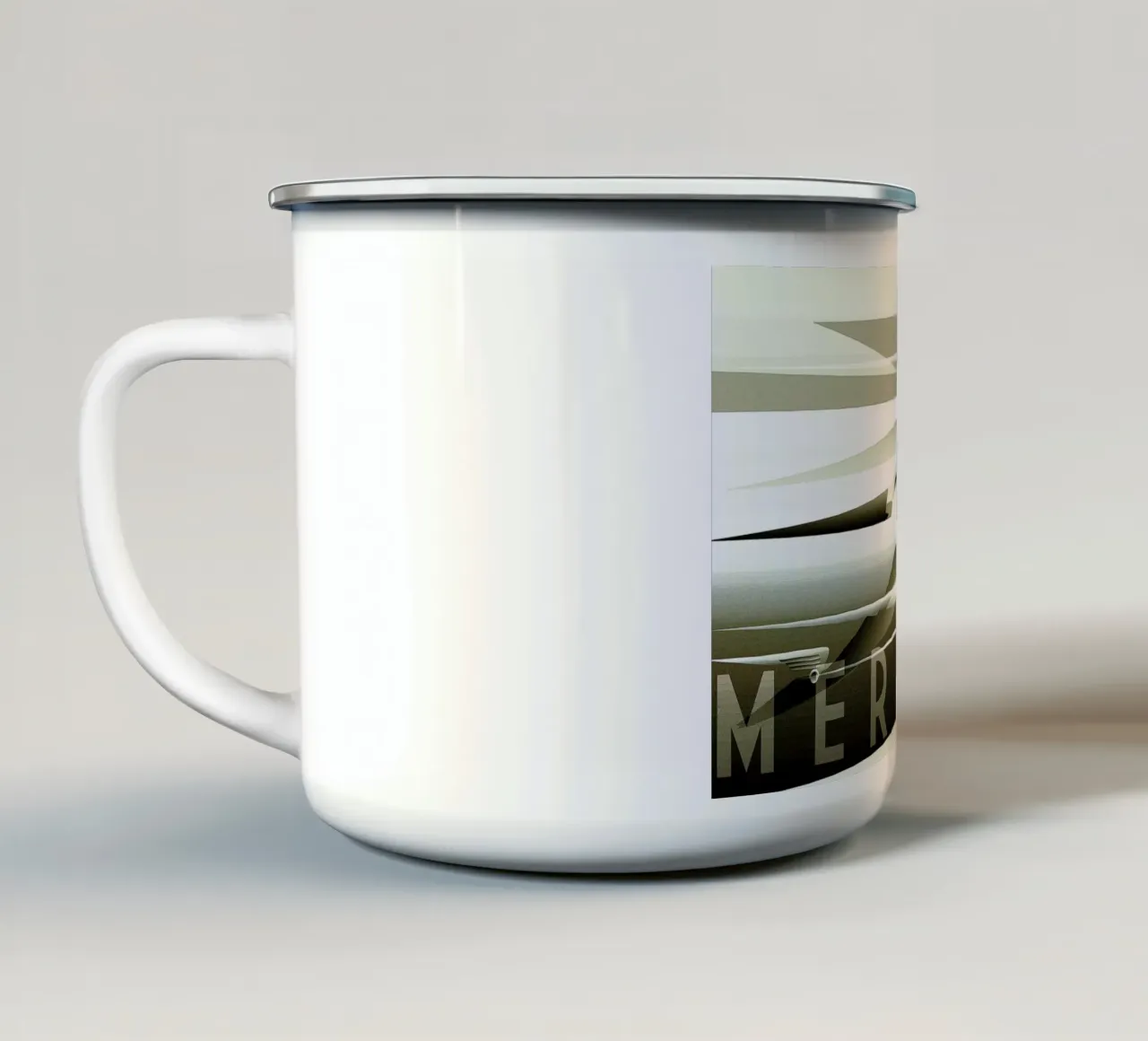 Mercury Emaille Tasse von Rodolfo Reyes