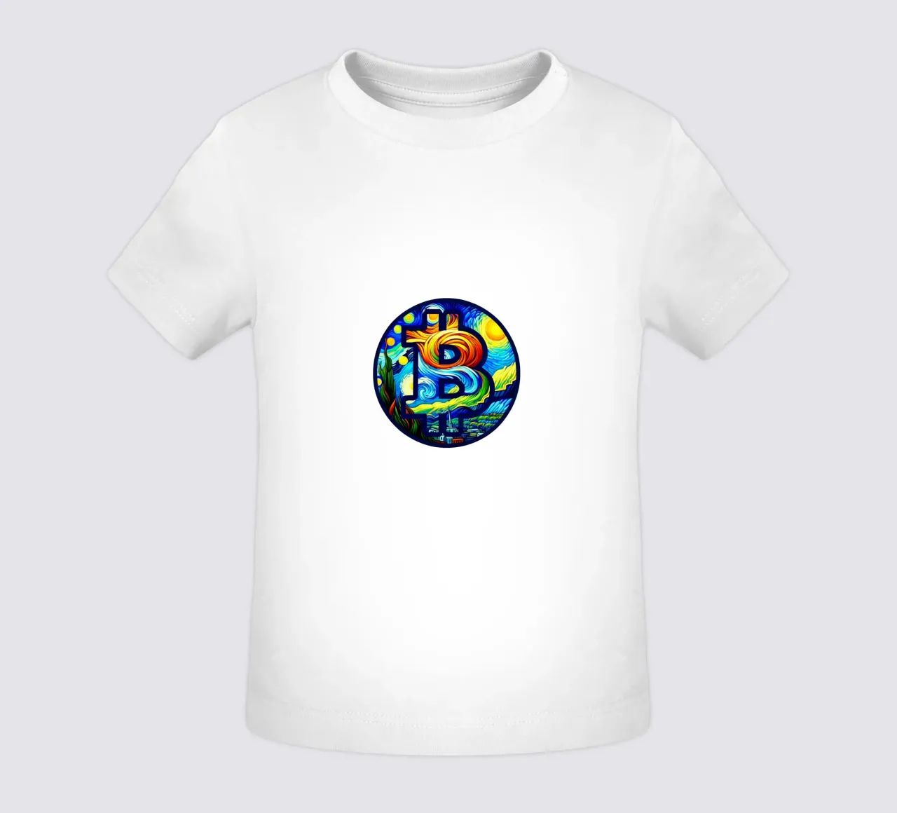 BTC... viewed via the V.Gogh-node baby t-shirt by Crypto_Jungle