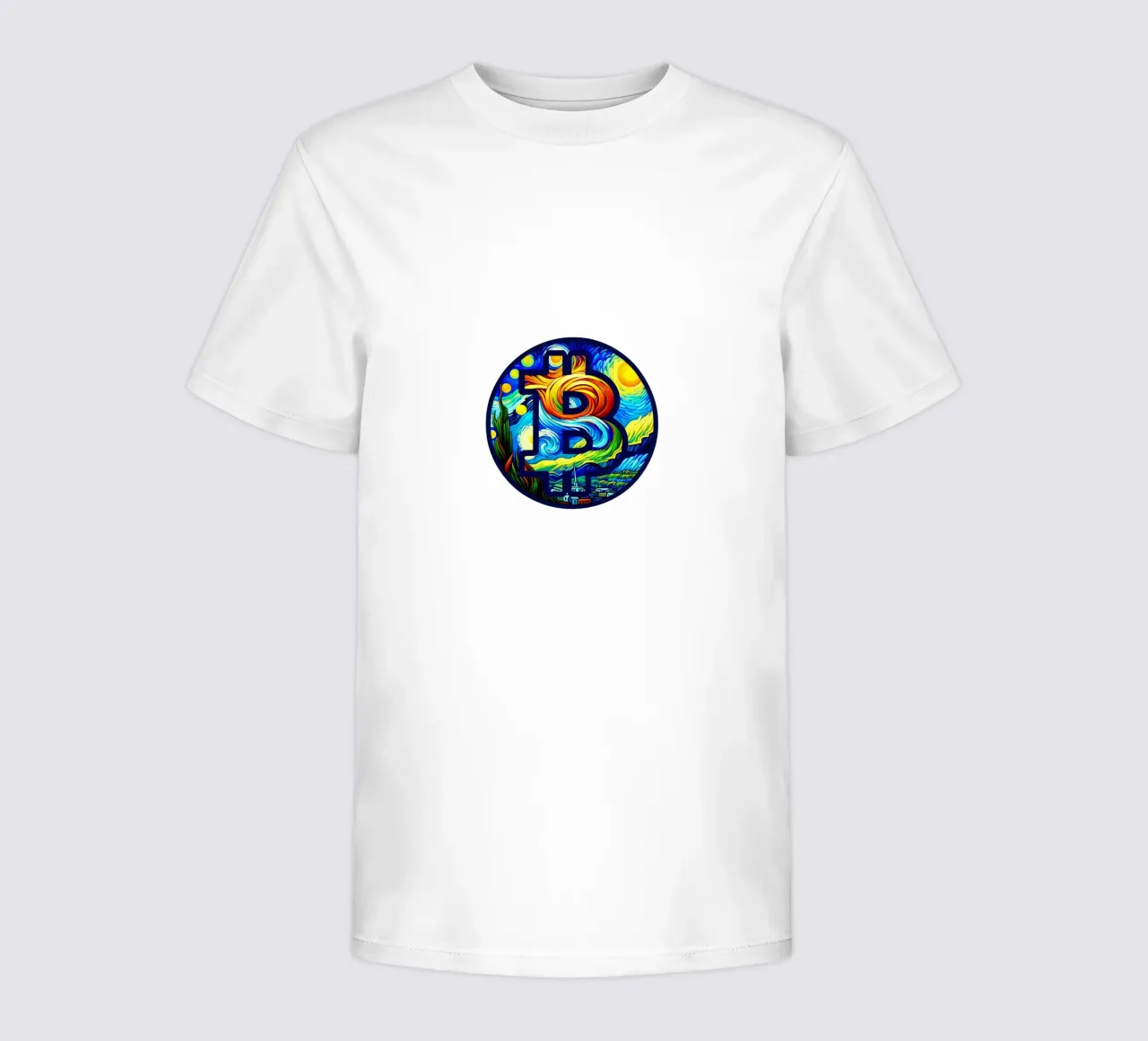 BTC... viewed via the V.Gogh-node t-shirt bambini da Crypto_Jungle