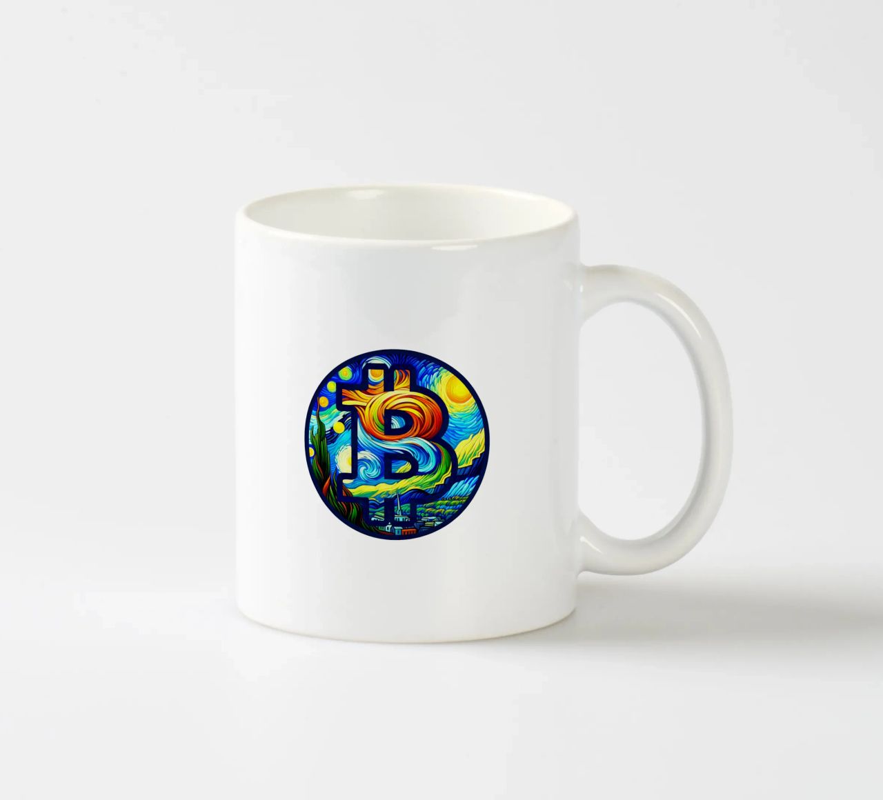 BTC... viewed via the V.Gogh-node tazza in ceramica da Crypto_Jungle