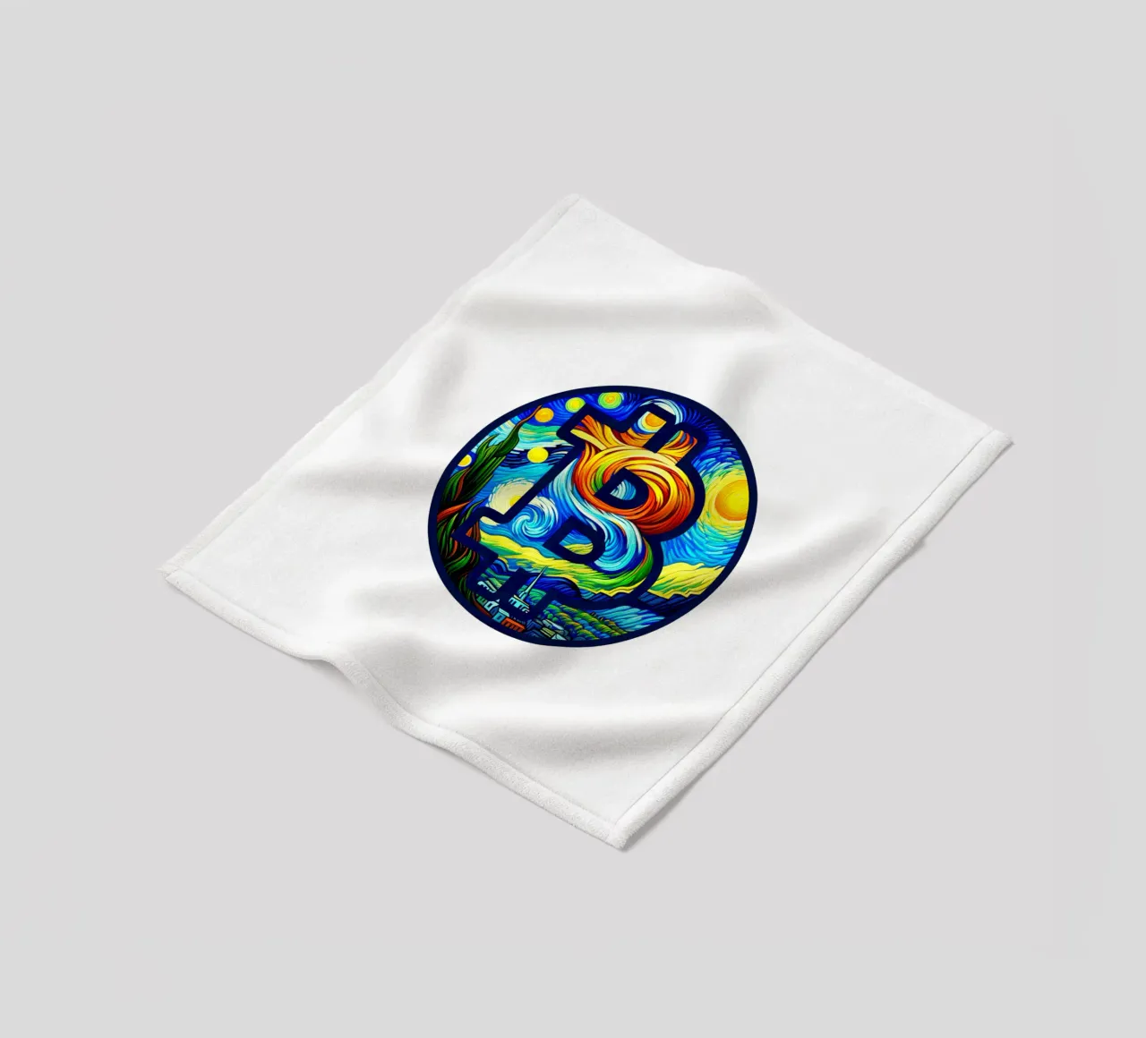 BTC... viewed via the V.Gogh-node fleece blanket by Crypto_Jungle