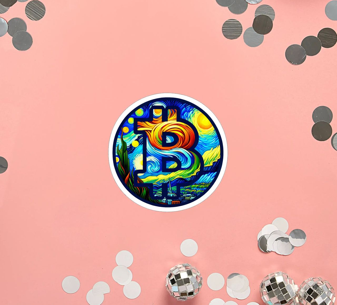 BTC... viewed via the V.Gogh-node adesivo da Crypto_Jungle