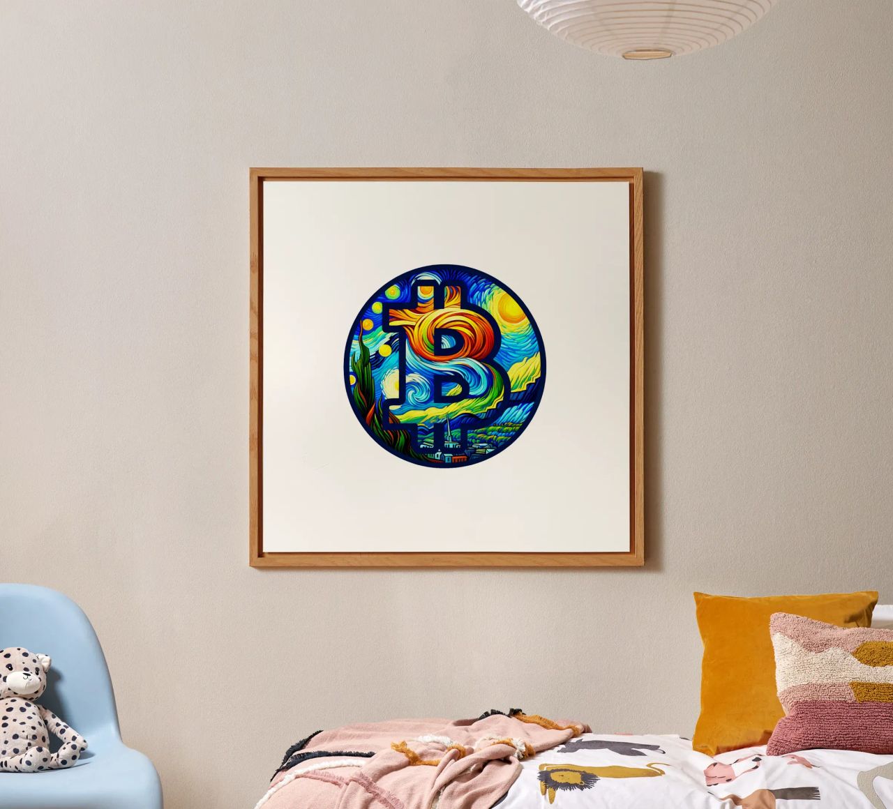 BTC... viewed via the V.Gogh-node alluminio dibond da Crypto_Jungle