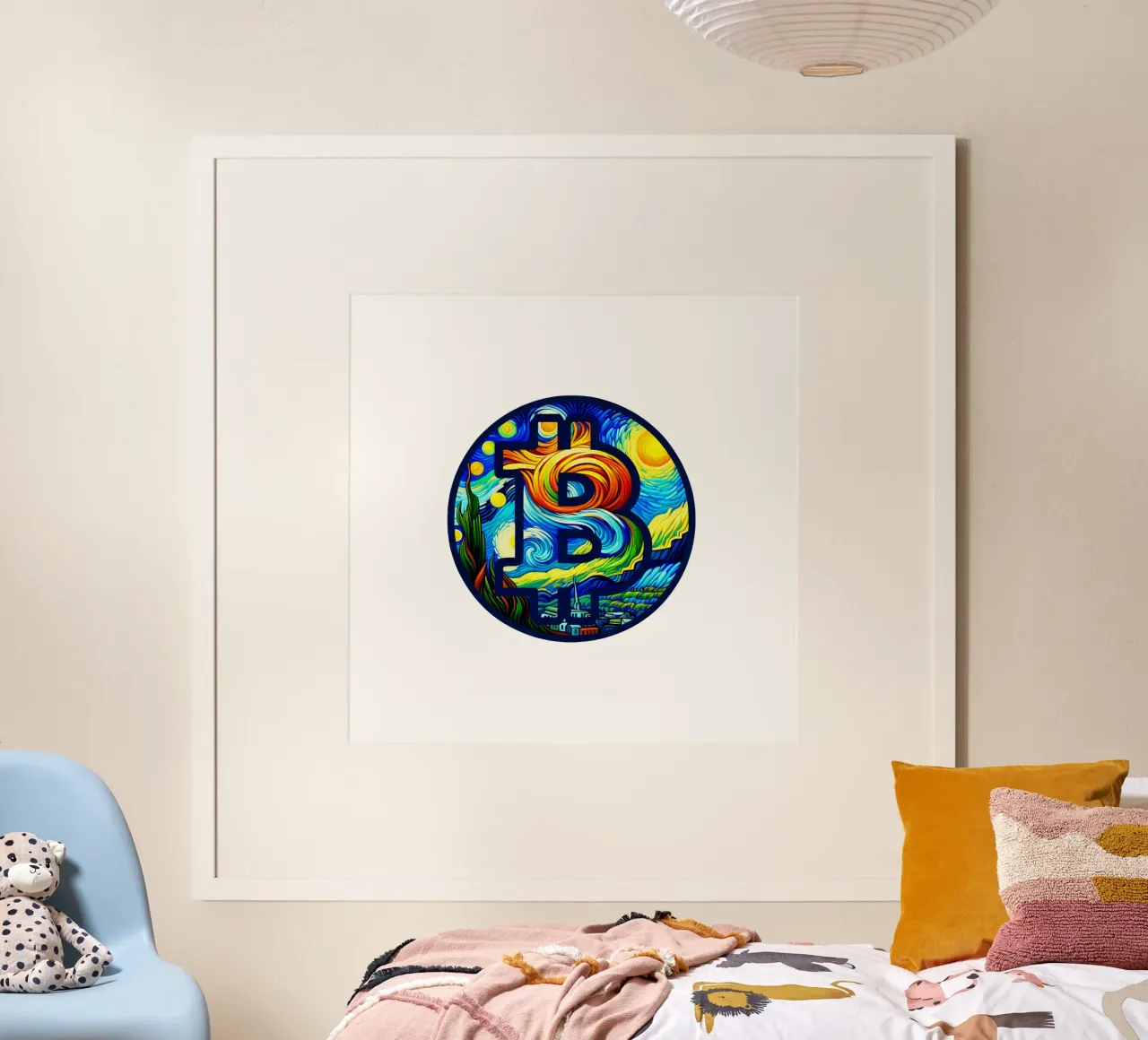 BTC... viewed via the V.Gogh-node Hahnemühle von Crypto_Jungle