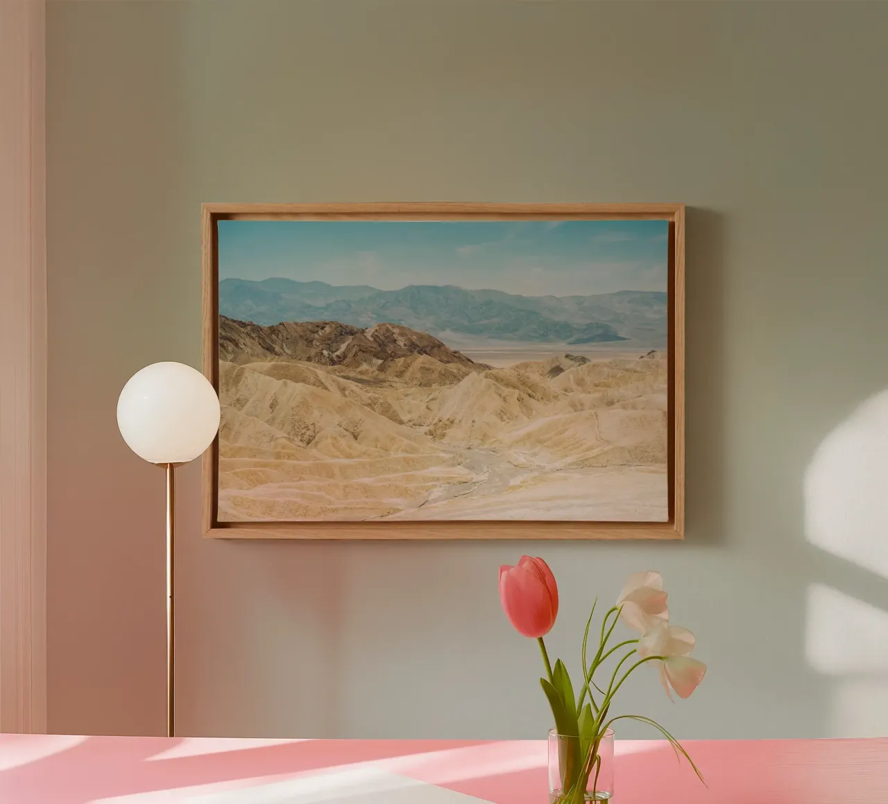 Zabriskie Point tela con Cornice a cassetta da patiphotography