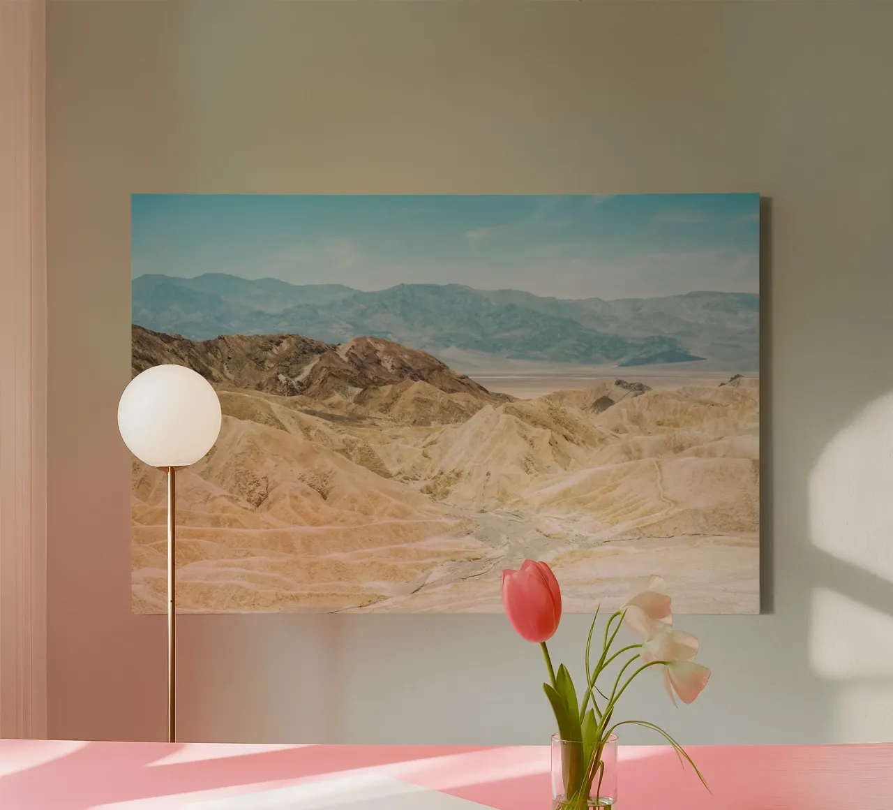 Zabriskie Point tela con Cornice a cassetta da patiphotography