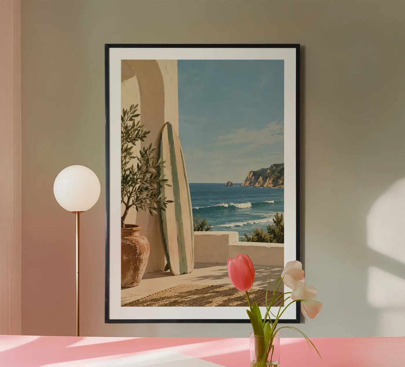 Surfbrett poster by Linsi