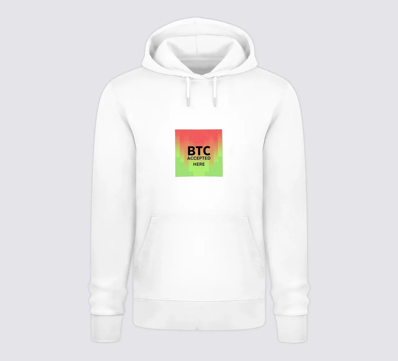BTC...accepted here... accepted anywhere felpa con cappuccio da Crypto_Jungle