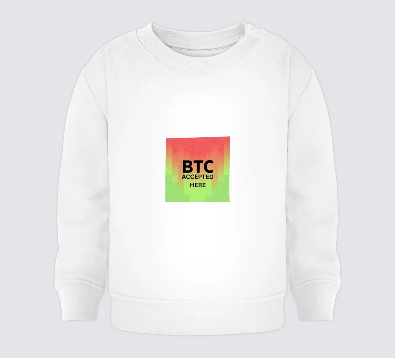 BTC...accepted here... accepted anywhere felpa neonato da Crypto_Jungle
