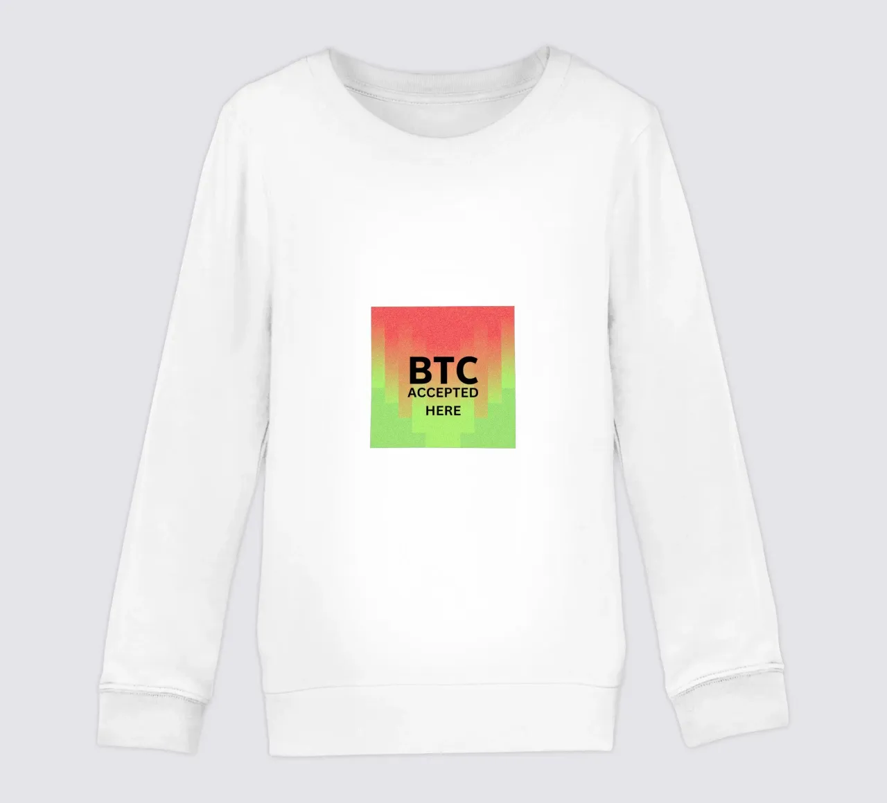 BTC...accepted here... accepted anywhere felpa bambino da Crypto_Jungle