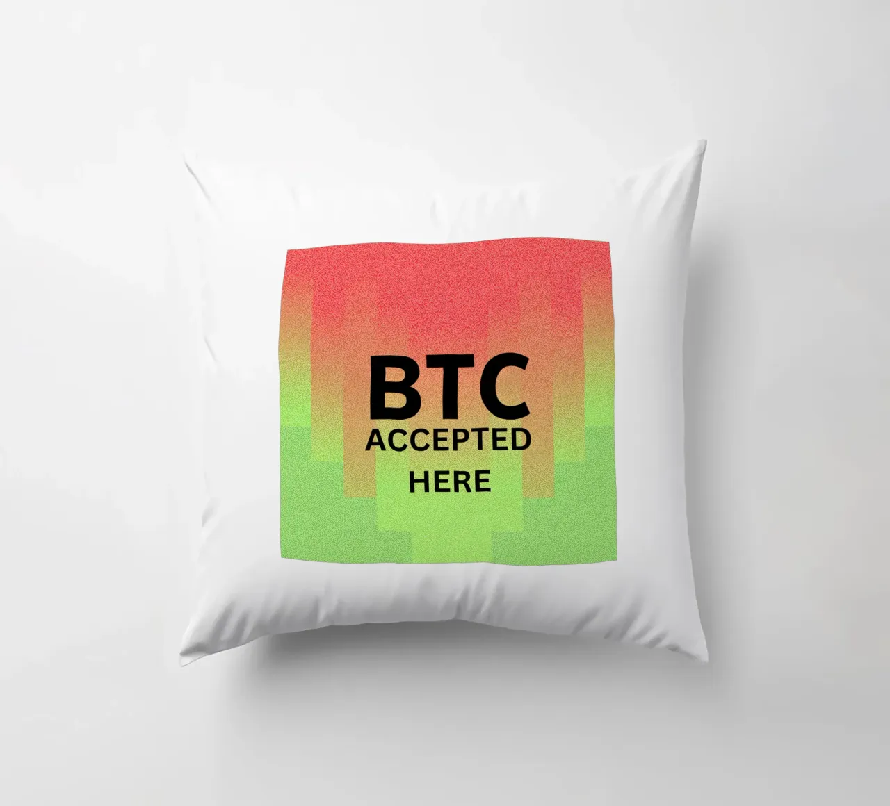 BTC...accepted here... accepted anywhere cuscino da Crypto_Jungle