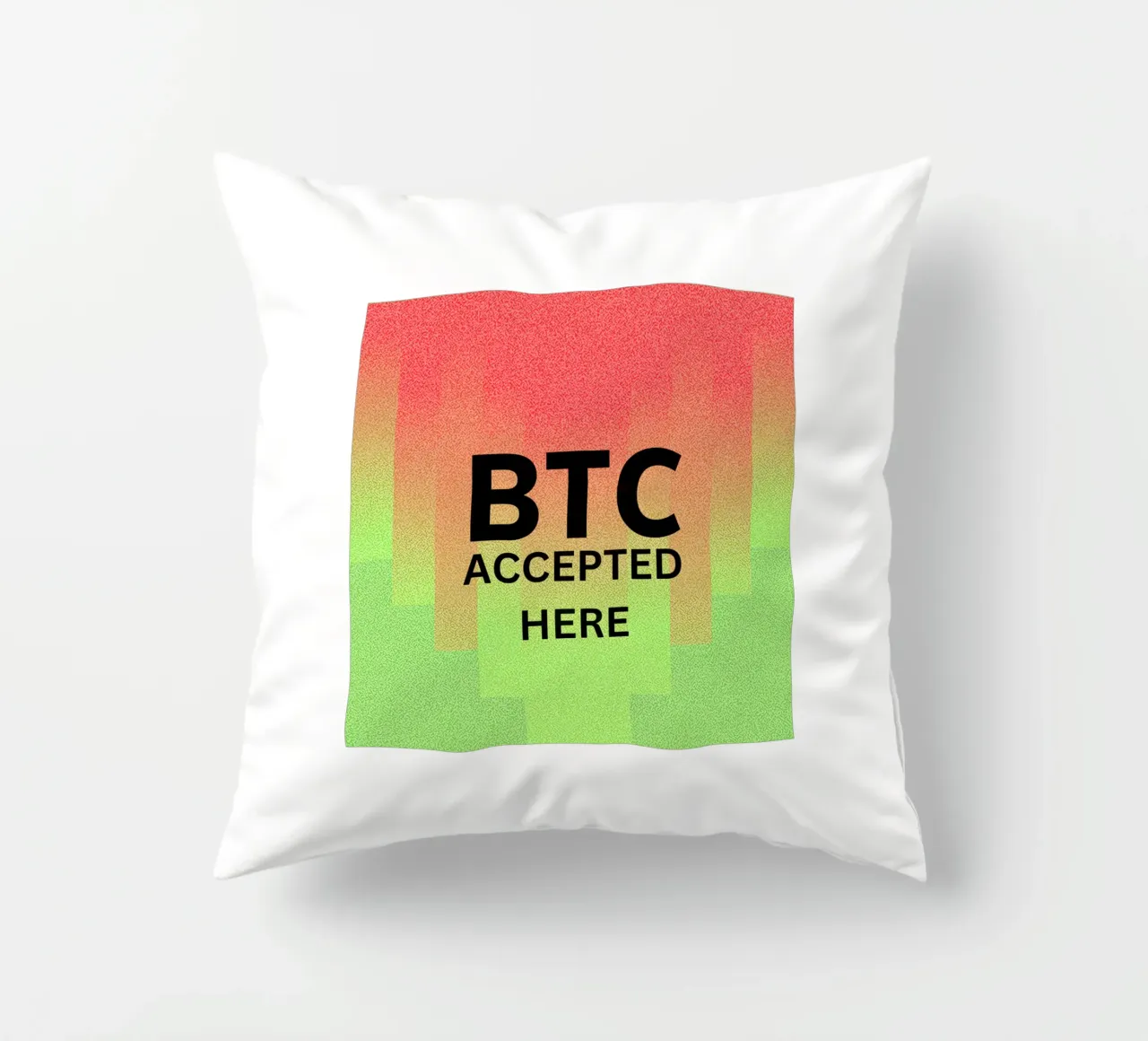 BTC...accepted here... accepted anywhere cuscino da Crypto_Jungle