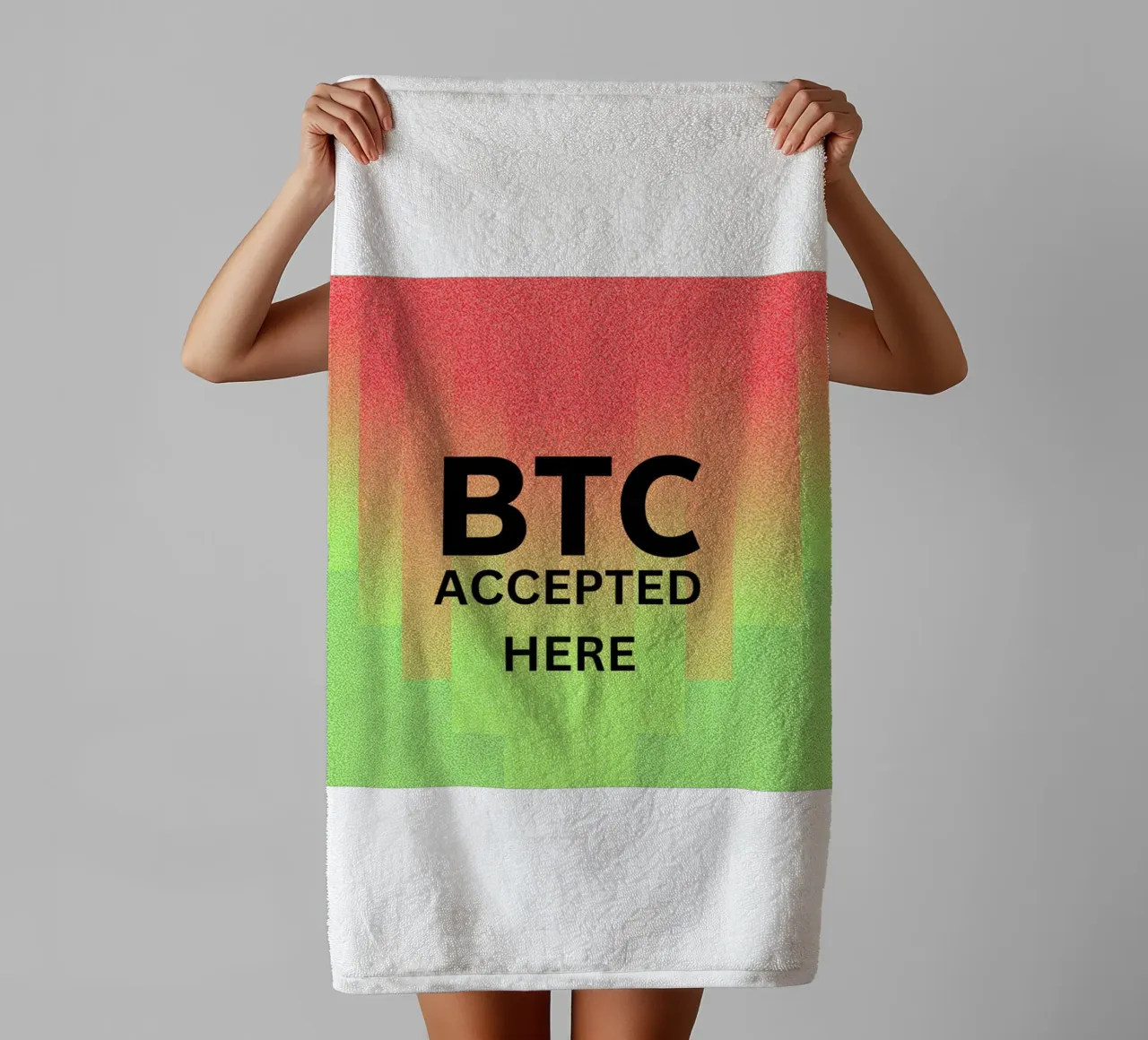 BTC...accepted here... accepted anywhere asciugamano da bagno da Crypto_Jungle